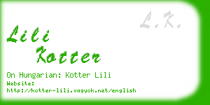 lili kotter business card